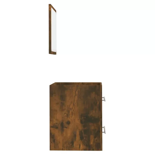 Füstös tölgy színű tükrös fürdőszobaszekrény 41 x 38,5 x 48 cm