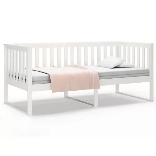 Kanapéágy ágy matrac fehér 100x200 cm tömör fa fenyőfa