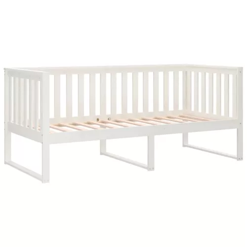 Kanapéágy ágy matrac fehér 100x200 cm tömör fa fenyőfa