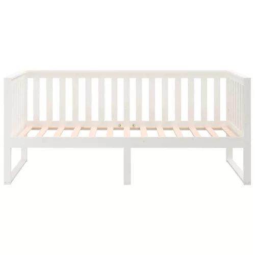 Kanapéágy ágy matrac fehér 100x200 cm tömör fa fenyőfa