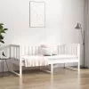 Kanapéágy ágy matrac fehér 75x190 cm tömör fa fenyőfa
