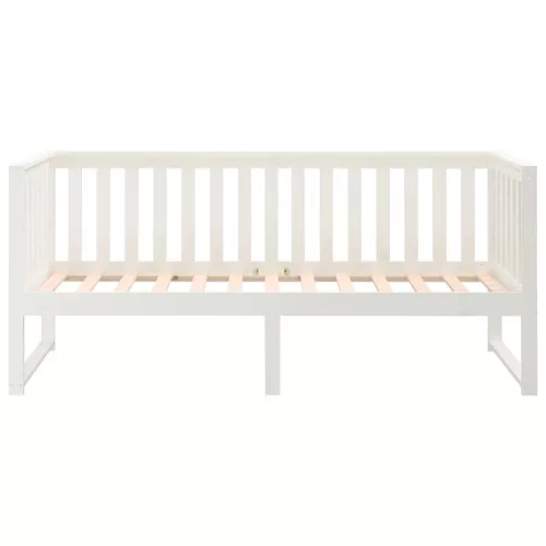 Kanapéágy ágy matrac fehér 75x190 cm tömör fa fenyőfa