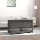 Szürke tömör fenyőfa dohányzóasztal 102 x 49 x 55 cm