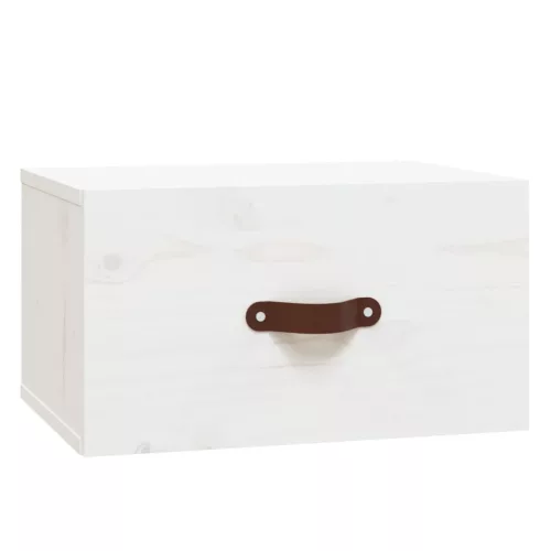 Fehér falra szerelhető éjjeliszekrény 40 x 29,5 x 22 cm