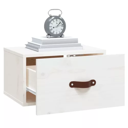 2 db fehér falra szerelhető éjjeliszekrény 40 x 29,5 x 22 cm