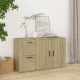 Sonoma tölgy színű szerelt fa tálalóasztal 100x33x59,5 cm