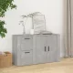 Betonszürke szerelt fa tálalószekrény 100x33x59,5 cm