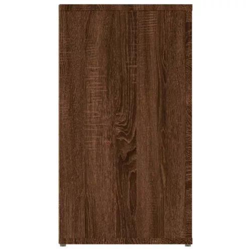 Barna tölgyszínű szerelt fa tálalószekrény 100x33x59,5 cm