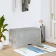 Betonszürke szerelt fa fali cipőszekrény 70 x 35 x 38 cm