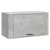 Betonszürke szerelt fa fali cipőszekrény 70 x 35 x 38 cm