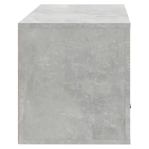 Betonszürke szerelt fa fali cipőszekrény 70 x 35 x 38 cm