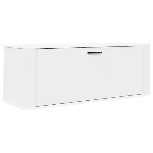 Fehér szerelt fa fali cipőszekrény 100 x 35 x 38 cm