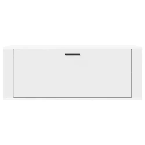 Fehér szerelt fa fali cipőszekrény 100 x 35 x 38 cm
