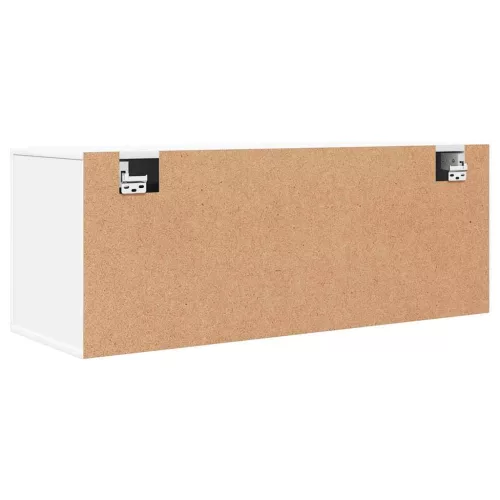 Fehér szerelt fa fali cipőszekrény 100 x 35 x 38 cm