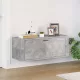 Betonszürke szerelt fa fali cipőszekrény 100x35x38 cm