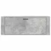 Betonszürke szerelt fa fali cipőszekrény 100x35x38 cm
