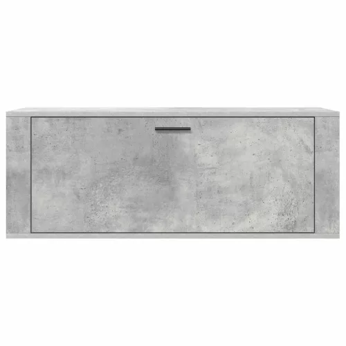 Betonszürke szerelt fa fali cipőszekrény 100x35x38 cm