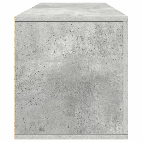 Betonszürke szerelt fa fali cipőszekrény 100x35x38 cm