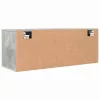 Betonszürke szerelt fa fali cipőszekrény 100x35x38 cm
