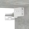 Betonszürke szerelt fa fali cipőszekrény 100x35x38 cm