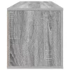 Szürke sonoma színű szerelt fa fali cipősszekrény 100x35x38 cm