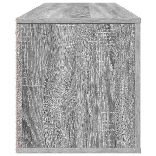 Szürke sonoma színű szerelt fa fali cipősszekrény 100x35x38 cm