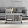 Betonszürke szerelt fa dohányzóasztal 60 x 50 x 36,5 cm