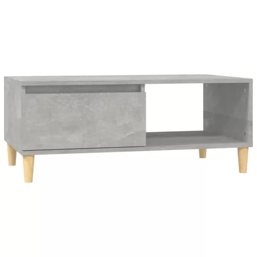 Betonszürke szerelt fa dohányzóasztal 90x50x36,5 cm
