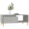 Betonszürke szerelt fa dohányzóasztal 90x50x36,5 cm