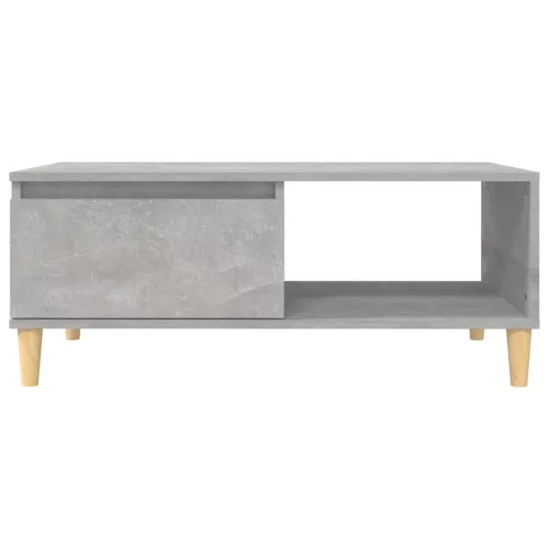 Betonszürke szerelt fa dohányzóasztal 90x50x36,5 cm