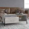 Betonszürke szerelt fa dohányzóasztal 90x50x36,5 cm