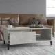 Betonszürke szerelt fa dohányzóasztal 90x50x36,5 cm