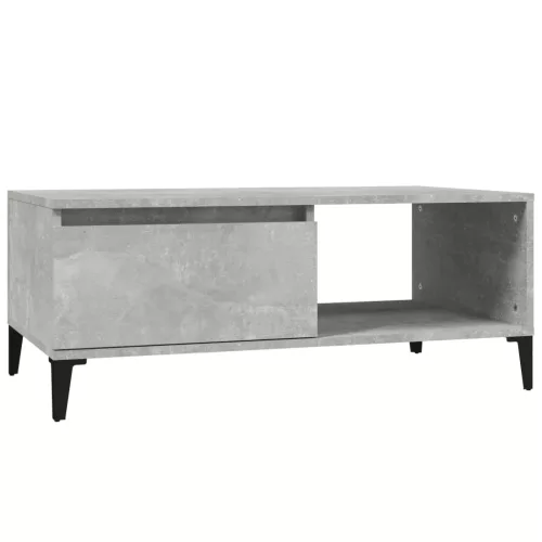 Betonszürke szerelt fa dohányzóasztal 90x50x36,5 cm