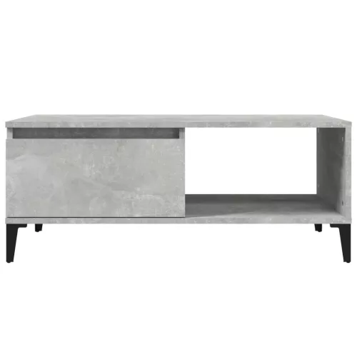 Betonszürke szerelt fa dohányzóasztal 90x50x36,5 cm