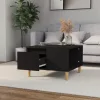 Fekete szerelt fa dohányzóasztal 55x55x36,5 cm