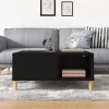 Fekete szerelt fa dohányzóasztal 80x80x36,5 cm