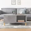 Betonszürke szerelt fa dohányzóasztal 80x80x36,5 cm