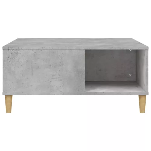 Betonszürke szerelt fa dohányzóasztal 80x80x36,5 cm