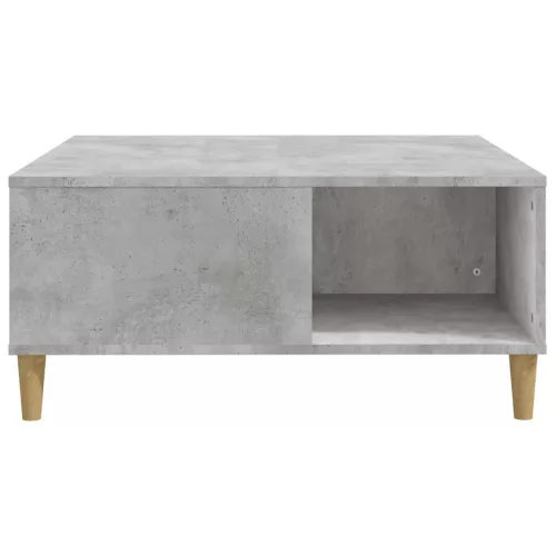 Betonszürke szerelt fa dohányzóasztal 80x80x36,5 cm