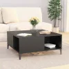 Fekete szerelt fa dohányzóasztal 80x80x36,5 cm