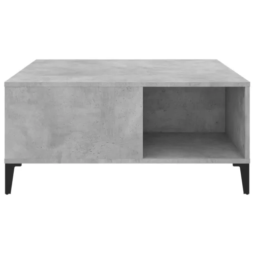 Betonszürke szerelt fa dohányzóasztal 80x80x36,5 cm