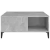 Betonszürke szerelt fa dohányzóasztal 80x80x36,5 cm