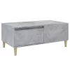 Betonszürke szerelt fa dohányzóasztal 90x50x36,5 cm