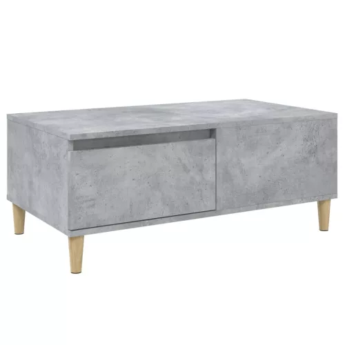 Betonszürke szerelt fa dohányzóasztal 90x50x36,5 cm