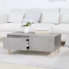 Betonszürke szerelt fa dohányzóasztal 90x50x36,5 cm