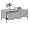 Betonszürke szerelt fa dohányzóasztal 90x50x36,5 cm