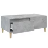 Betonszürke szerelt fa dohányzóasztal 90x50x36,5 cm