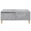 Betonszürke szerelt fa dohányzóasztal 90x50x36,5 cm