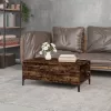 Füstös tölgy színű fatermék dohányzóasztal 90x50x36,5 cm