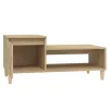 Sonoma tölgy színű szerelt fa dohányzóasztal 100 x 50 x 45 cm